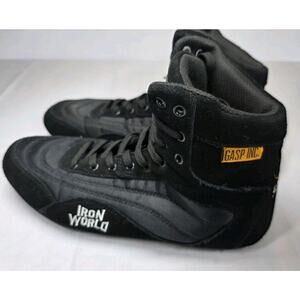 GASP Inc Zeus Thunderbolt Men's Size 9.5 Black Gym Bodybuilding Shoes (8556)